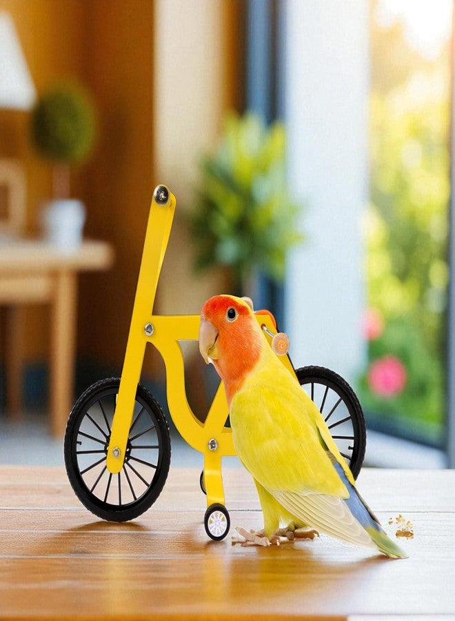 KH866 Bird Intelligence Training Toy Mini Bicycle Parakeet Parrot Bike Trick Educational Puzzle Bird Foot Talon Toy for Small Medium Lovebird Conures Cockatoo Exercising Interactive Table Top Prop, Large - Image 5